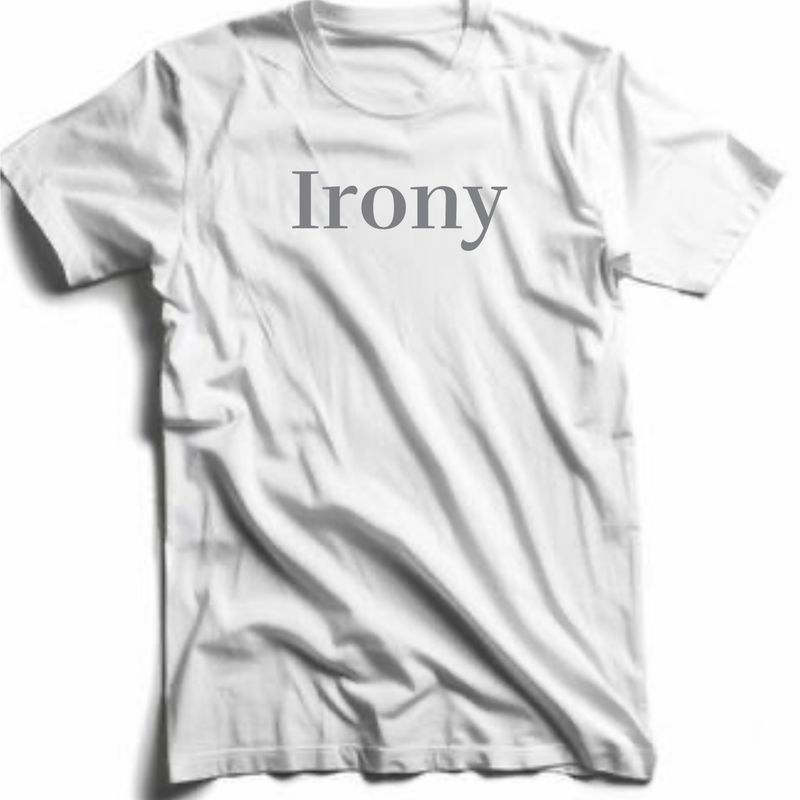 Irony shirt design in white